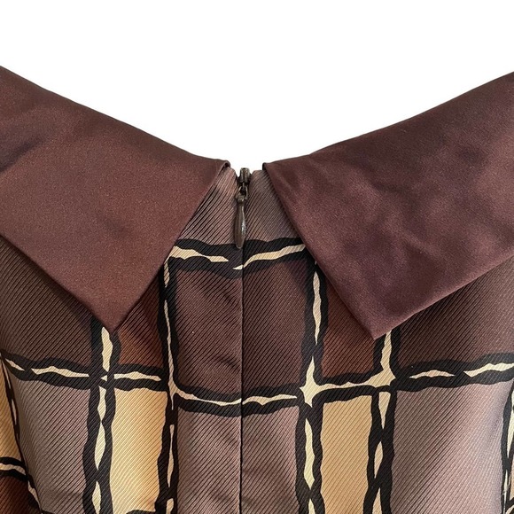 Nanette Lepore 100% Silk Square Patterned Dress w/Belt - Picture 9 of 9